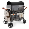 Matladin Wagon Stroller for 4 Seats, All-Terrain Wagon for Toddler with Canopy, Adjustable Handlebar, 5 Point Harness, Phone Holder, Shoulder Bag
