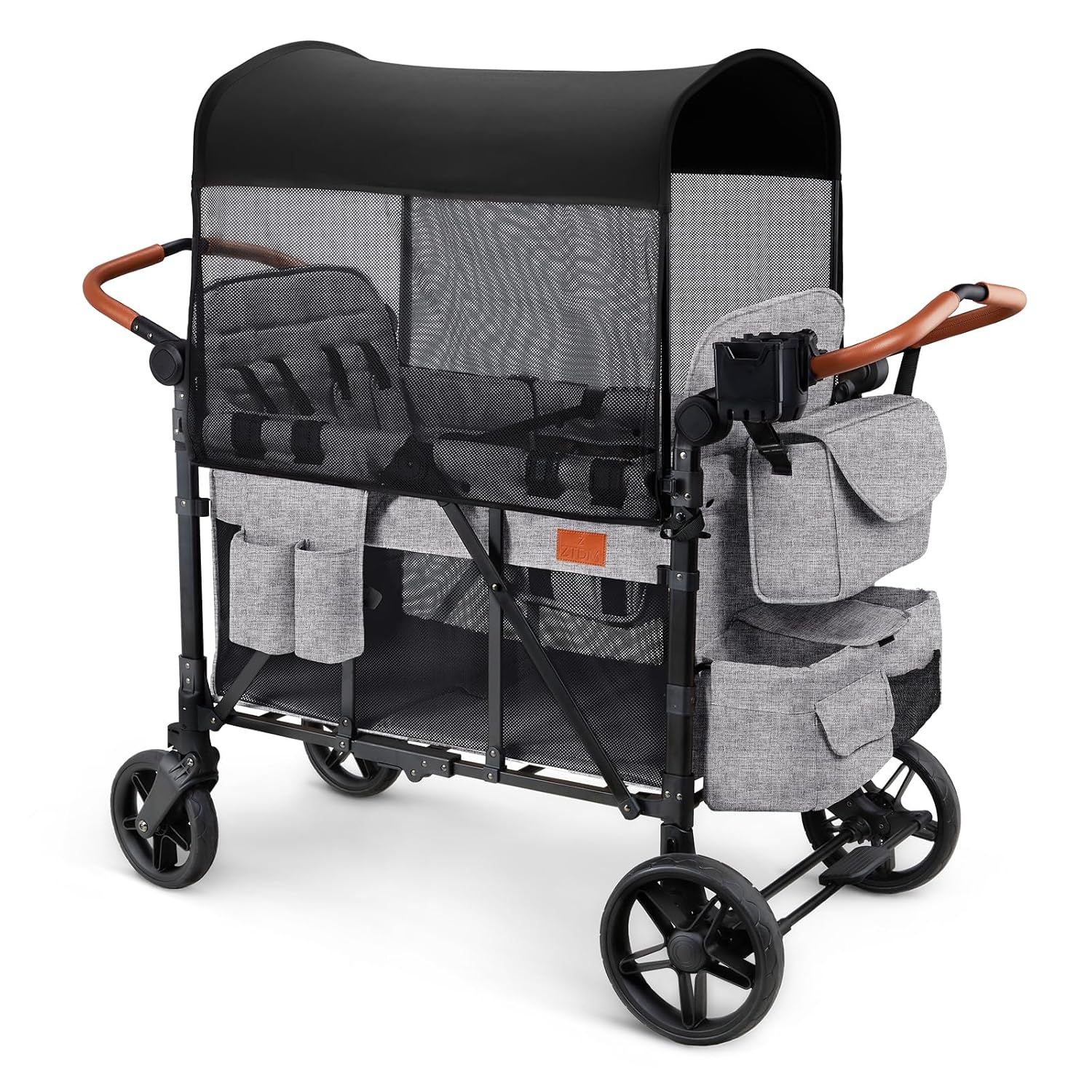 all-terrain wagon stroller Matladin Wagon Stroller for 4 Seats, All-Terrain Wagon for Toddler wit – bonnlo