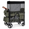 Bonnlo Wagon Stroller for 2 Kids,Foldable All-Terrain Wagon for Toddler with Canopy,5 Point Harness,Adjustable Handlebar,Shoulder Bag