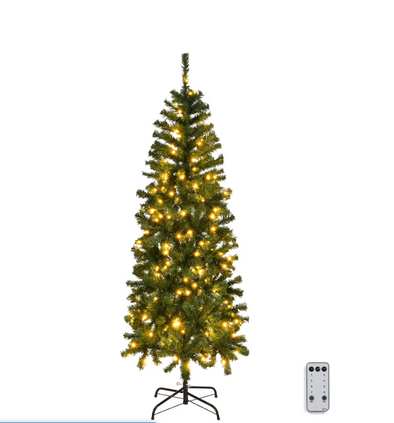 Matladin 6ft Pre-Lit Christmas Tree with 400 Tips & 210 LED Lights
