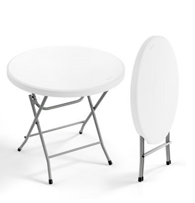 Matladin Round Heavy-Duty Plastic Folding Table