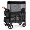Bonnlo Wagon Stroller for 2 Kids,Foldable All-Terrain Wagon for Toddler with Canopy,5 Point Harness,Adjustable Handlebar,Shoulder Bag