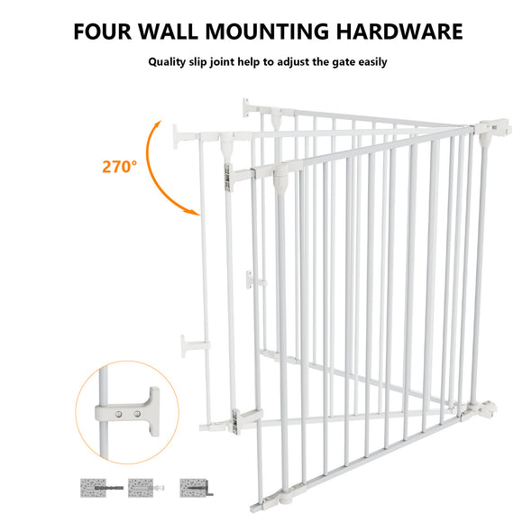 Bonnlo 82-Inch Versatile Metal Safety Gate