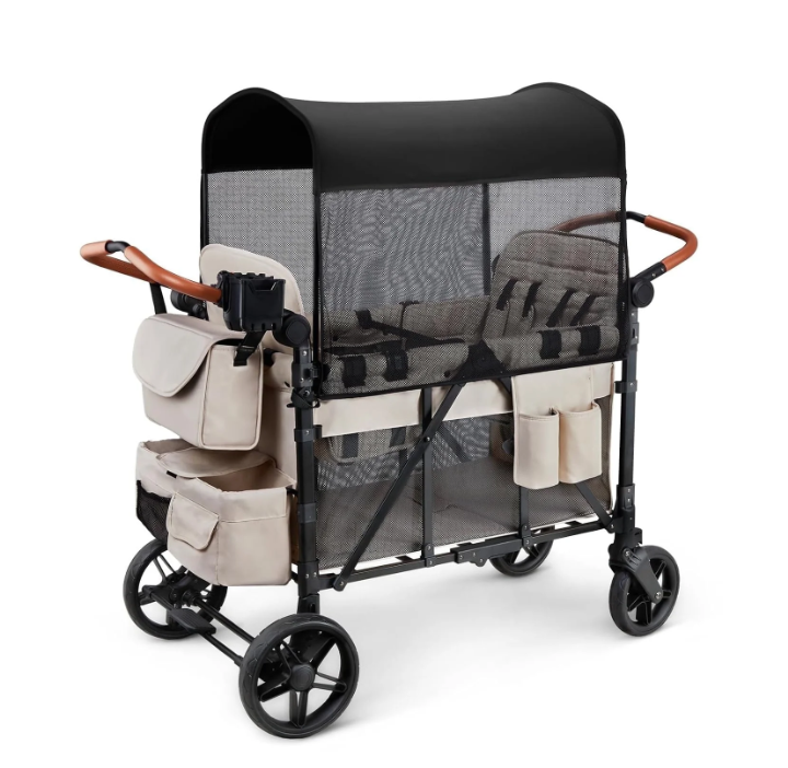 wagon stroller for infant and toddler Matladin Wagon Stroller for 4 Seats, All-Terrain Wagon for Toddler wit – bonnlo