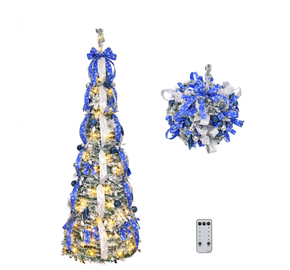 Matladin 6ft Artificial Christmas Tree with 150 Warm White Lights