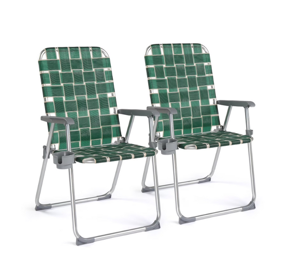 Matladin 2-Pack Folding Patio Lawn Chair, Beach Chair for Adults