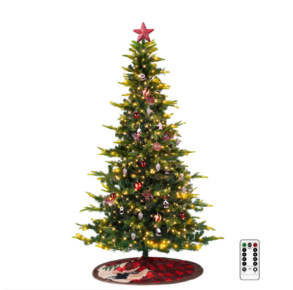 Matladin 7.5ft Pre-Lit Christmas Tree with 400 Lights, 1600 Branch Tips