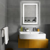 Bonnlo 32"×24" Dimmable Led Bathroom Mirror with Touch Button and Anti-Fog Function