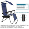 Bonnlo Folding Recliner Chair with Canopy (Blue)