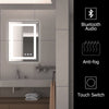 Bonnlo 32"×24" Dimmable Led Bathroom Mirror with Bluetooth Speaker&Touch Button&Anti-Fog Function
