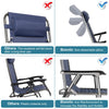 Bonnlo Folding Rocking Chair 2 PCS(Blue)