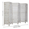 Bonnlo Wood Room Divider (Greyish White, 6 Panels)