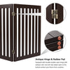 Bonnlo 83-Inch Freestanding Wooden Pet Gate