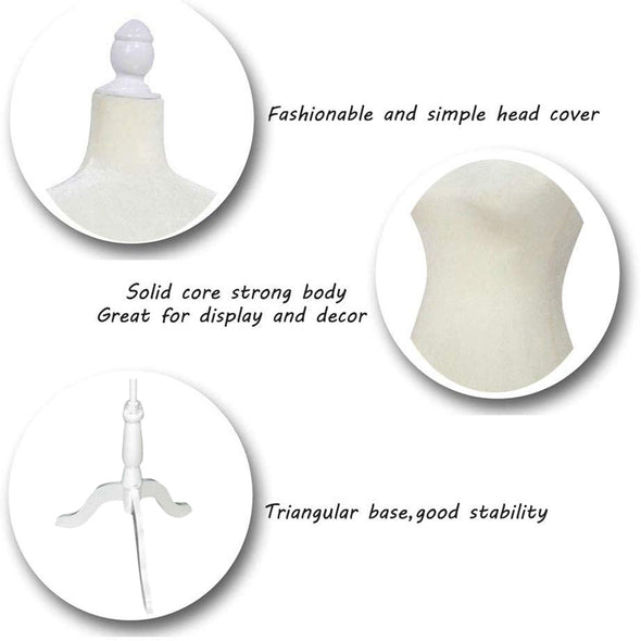 Bonnlo Female Dress Form(White, 2-4)