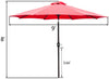 Bonnlo 9 ft Patio Umbrella Red