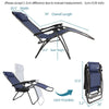 Bonnlo Folding Recliner Chair Pack 2(Blue)