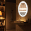 Bonnlo 28"×20" Dimmable Led Bathroom Mirror with Touch Button and Anti-Fog Function,Oval