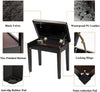 Bonnlo Padded Piano Bench, Black