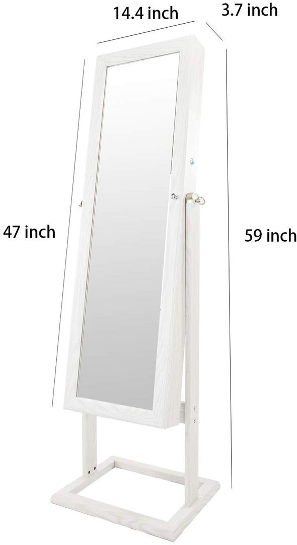 Bonnlo Jewelry Armoire Freestanding with LEDs