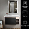 Bonnlo 32"H ×24"W Dimmable Led Bathroom Mirror with Bluetooth Speaker&Touch Button&Anti-Fog Function